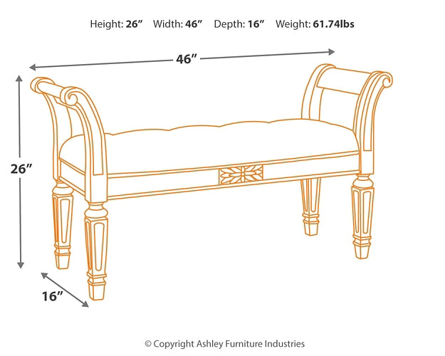 Ashley Express - Banco decorativo Realyn