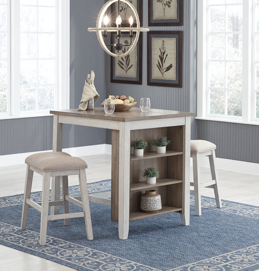 Ashley Express - Juego de mesa de mostrador Skempton RECT DRM (3 unidades)