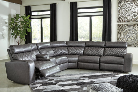 Seccional reclinable eléctrico Samperstone de 6 piezas