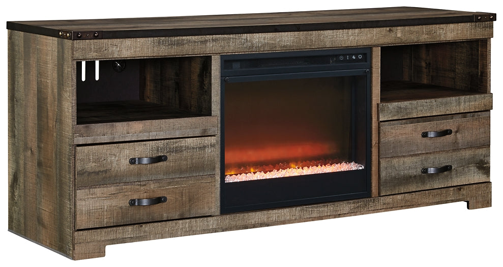 Mueble para TV Trinell de 63" con chimenea eléctrica