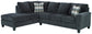 Sofá cama seccional de dos piezas Abinger con chaise longue