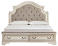 Cama tapizada con almacenaje Realyn