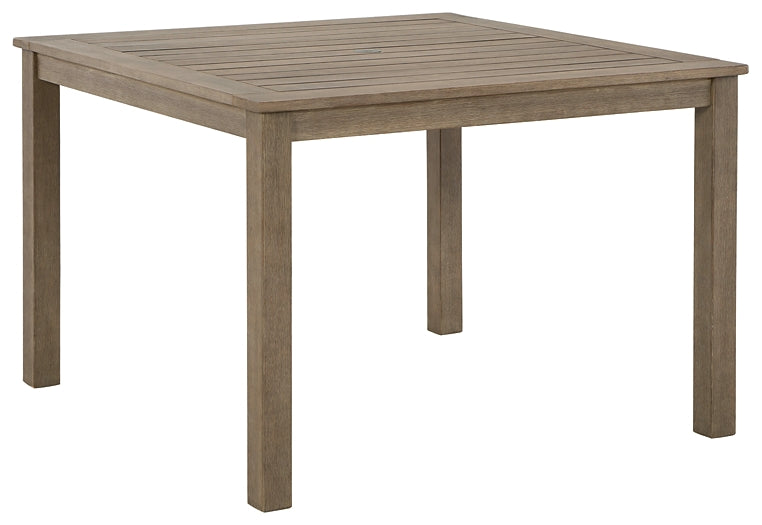 Ashley Express - Mesa de comedor cuadrada Aria Plains con UMB OPT