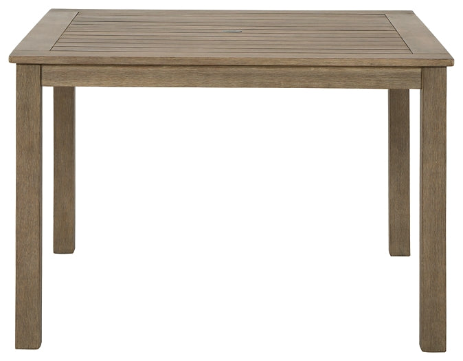 Ashley Express - Mesa de comedor cuadrada Aria Plains con UMB OPT