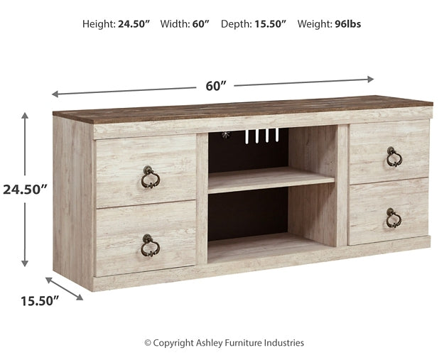 Ashley Express - Mueble para TV LG Willowton con opción de chimenea