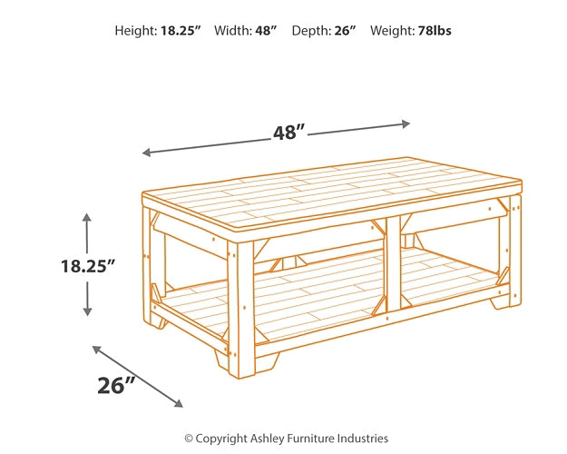 Ashley Express - Mesa de cóctel elevable Fregine