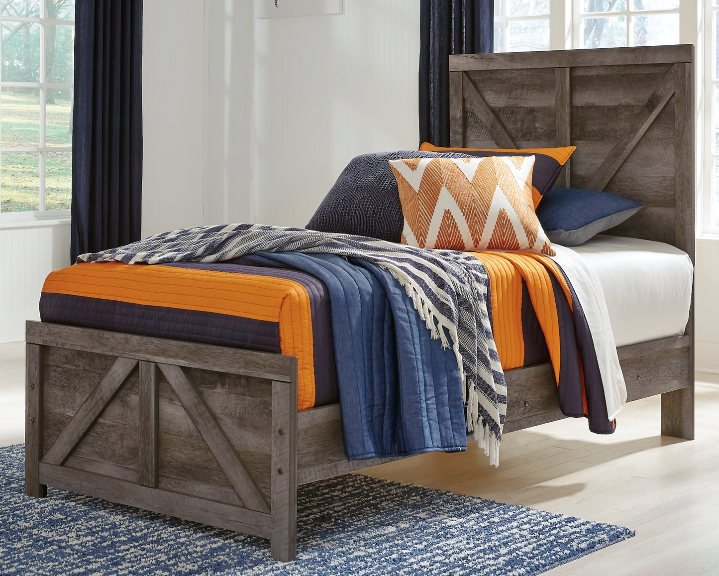 Ashley Express - Cama con paneles Wynnlow Crossbuck