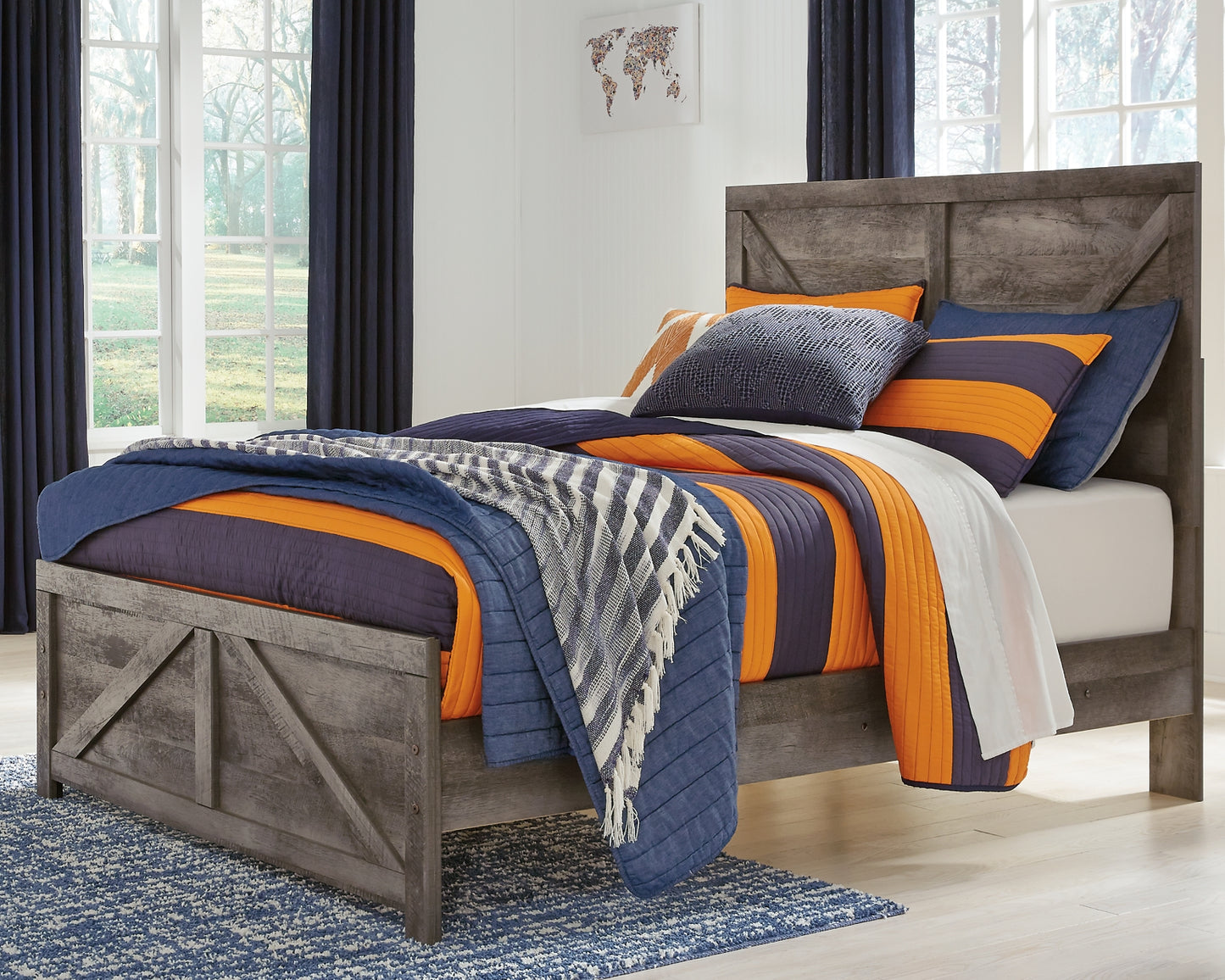 Ashley Express - Cama con paneles Wynnlow Crossbuck