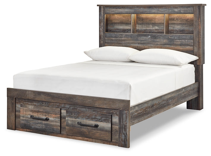 Cama-librería Drystan con dos cajones de almacenamiento