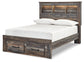 Cama-librería Drystan con dos cajones de almacenamiento