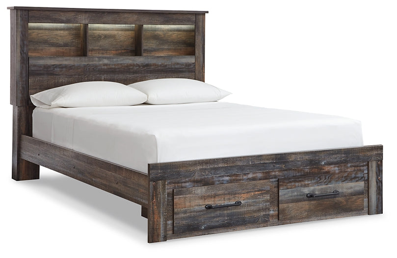 Cama-librería Drystan con dos cajones de almacenamiento