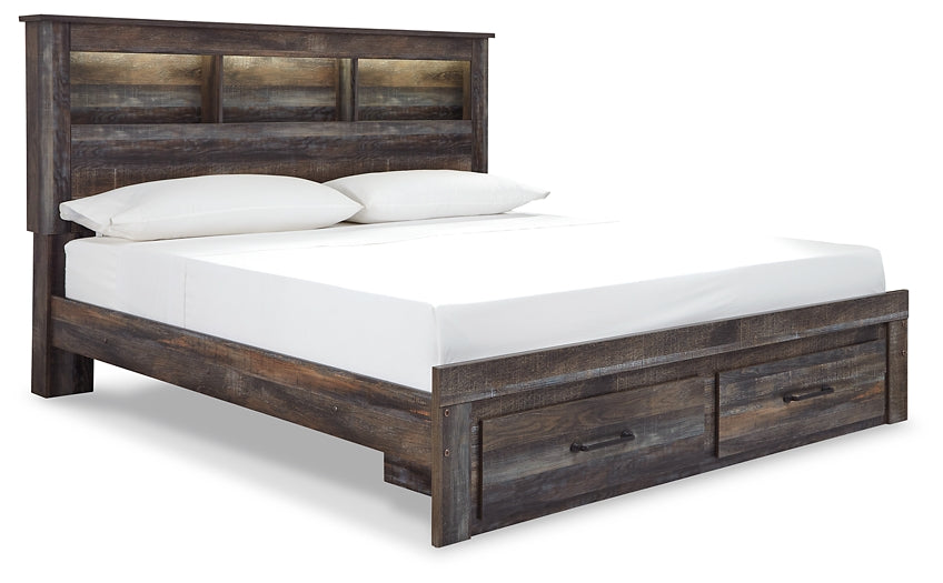 Cama-librería Drystan con dos cajones de almacenamiento