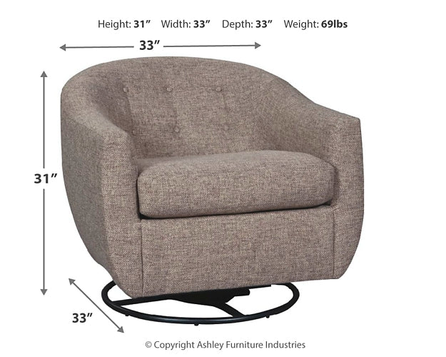 Silla giratoria con acento Upshur
