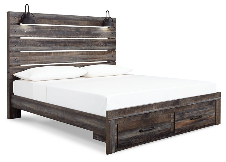 Cama con paneles Drystan y 2 cajones de almacenamiento