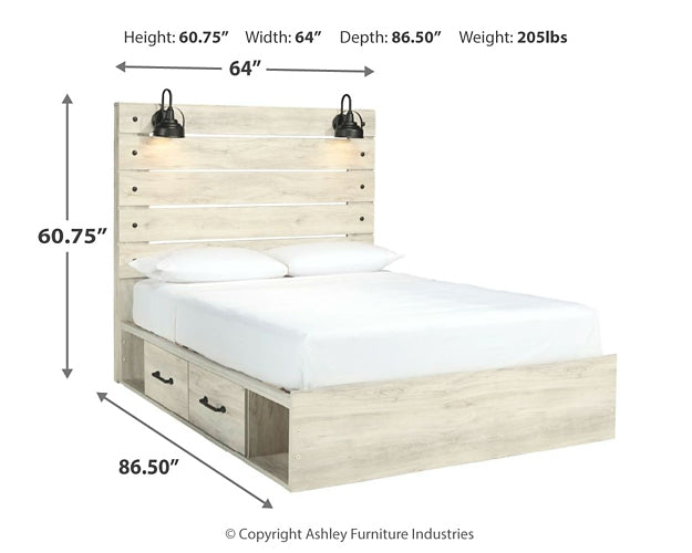 Cama con paneles Cambeck y dos cajones de almacenamiento