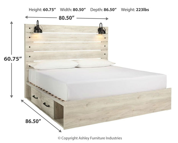 Cama con paneles Cambeck y dos cajones de almacenamiento