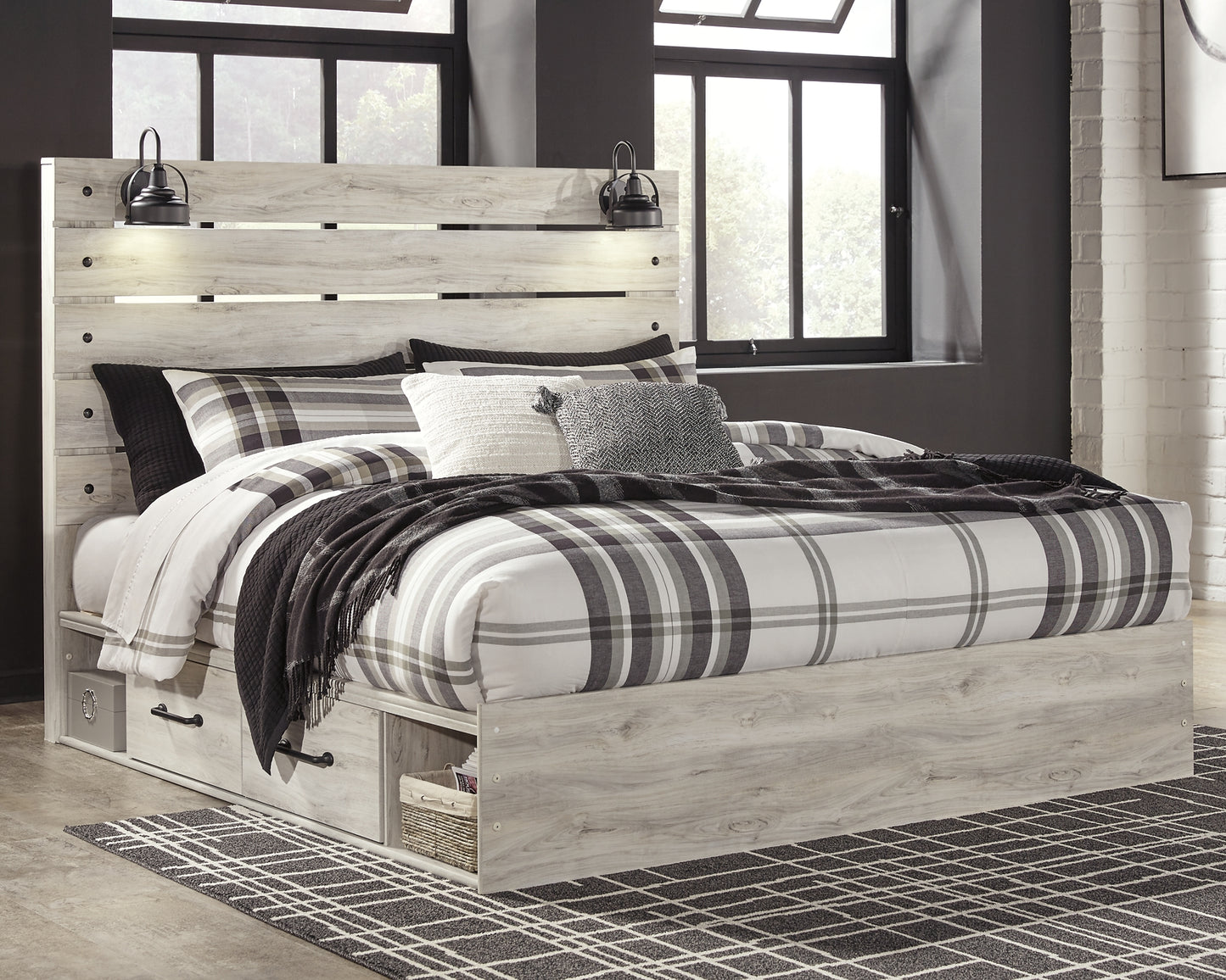 Cama con paneles Cambeck y dos cajones de almacenamiento