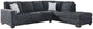 Sofá cama seccional de dos piezas Altari con chaise longue