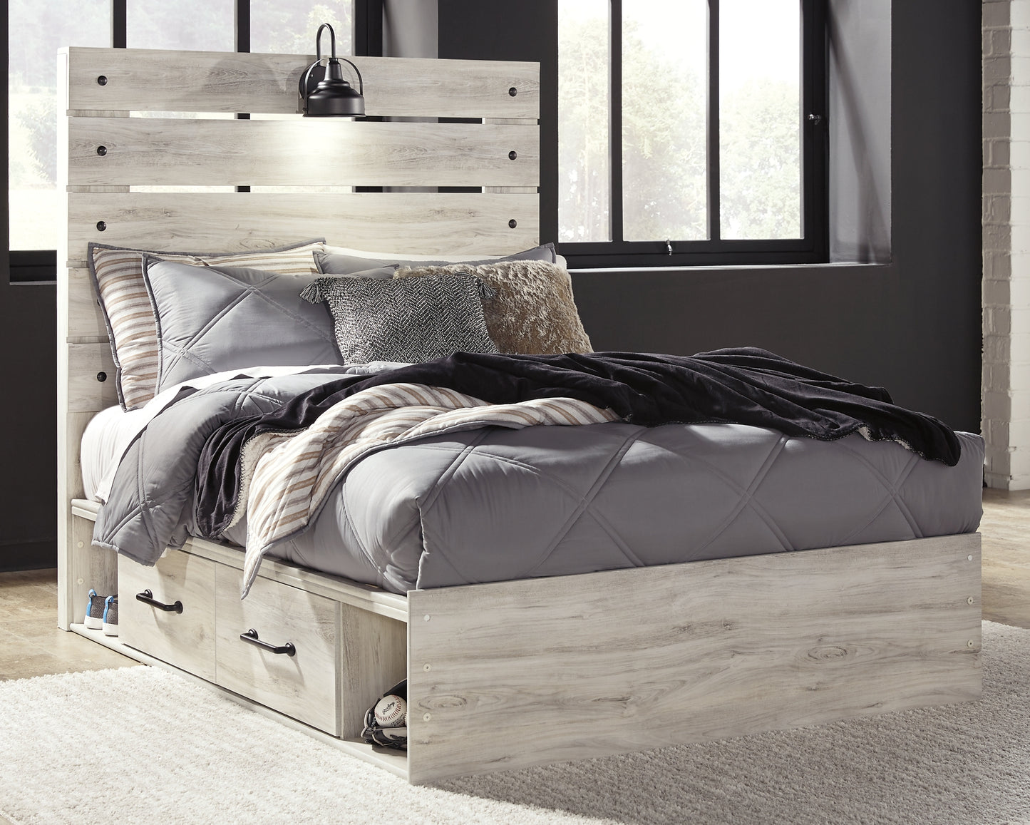 Cama con paneles Cambeck y dos cajones de almacenamiento