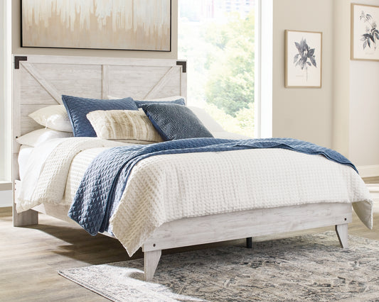 Ashley Express - Cama con plataforma y paneles Shawburn Crossbuck