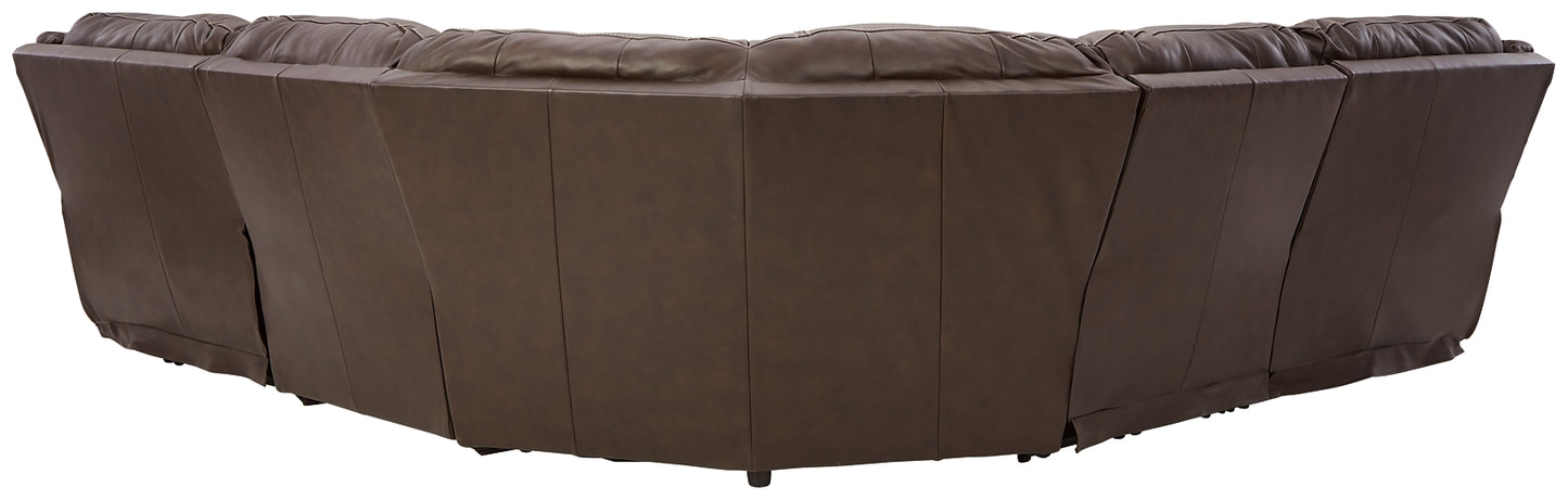 Seccional reclinable eléctrico Dunleith de 5 piezas