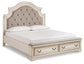 Cama tapizada con almacenaje Realyn