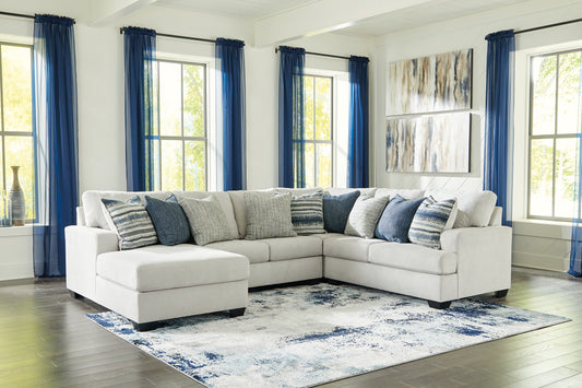 Seccional Lowder de 4 piezas con chaise longue
