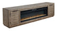 Mueble de TV Krystanza con chimenea eléctrica