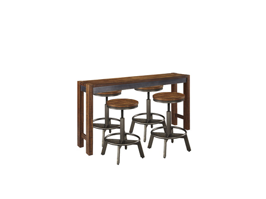 Ashley Express - Mesa de comedor Torjin de altura de mostrador y 4 taburetes