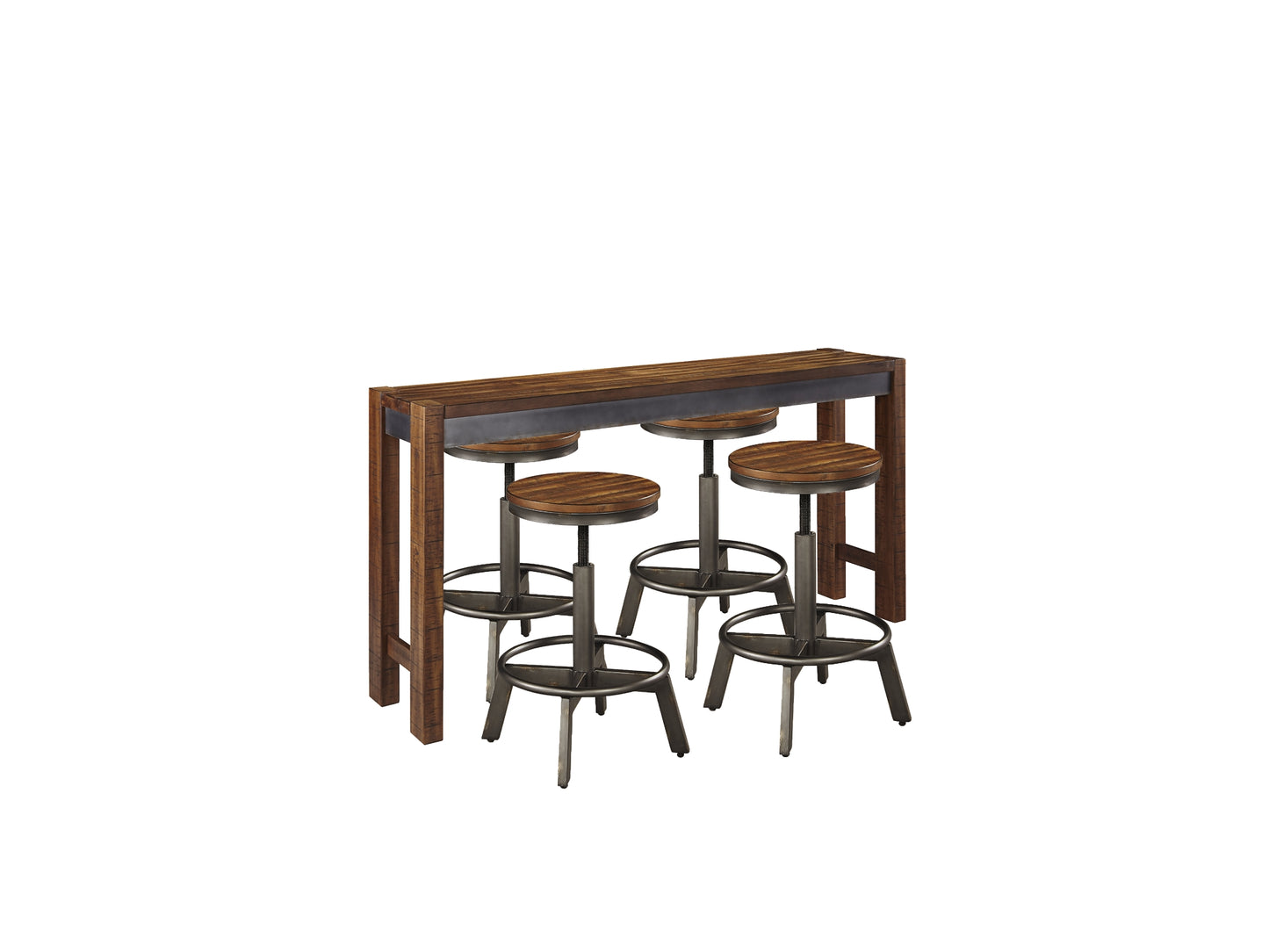 Ashley Express - Mesa de comedor Torjin de altura de mostrador y 4 taburetes