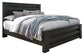 Cama King Brinxton con paneles, cómoda y espejo