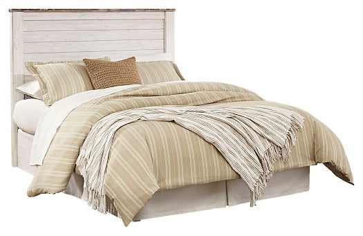 Cabecero Willowton con panel, cómoda y espejo