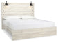 Cama King Cambeck con paneles y tocador con espejo