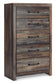 Cama con estantería Drystan King con 2 cajones de almacenamiento, cómoda con espejo y cómoda
