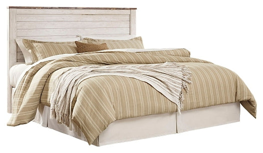 Cabecero Willowton con panel, cómoda y espejo