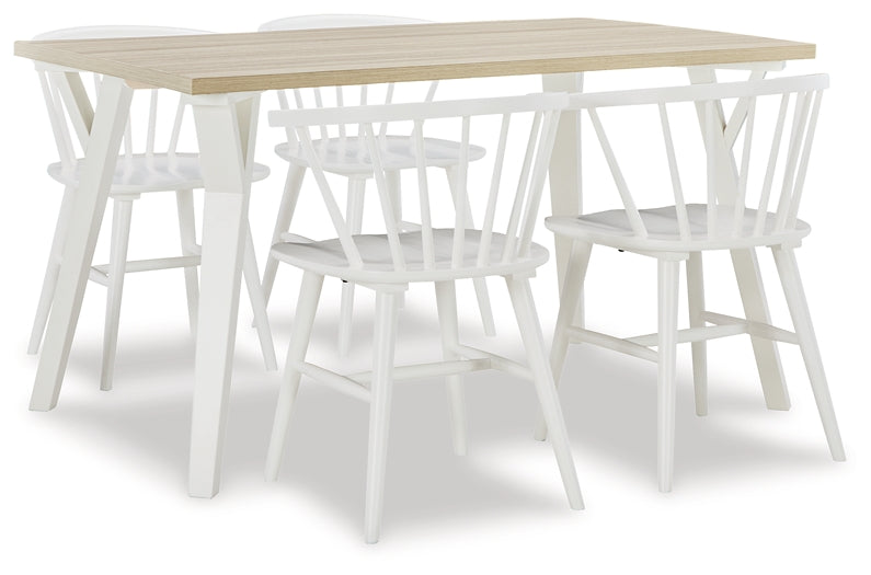 Ashley Express - Mesa de comedor Grannen y 4 sillas