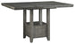 Ashley Express - Mesa de comedor Hallanden de altura de mostrador y 4 taburetes