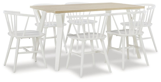 Ashley Express - Mesa de comedor Grannen y 6 sillas