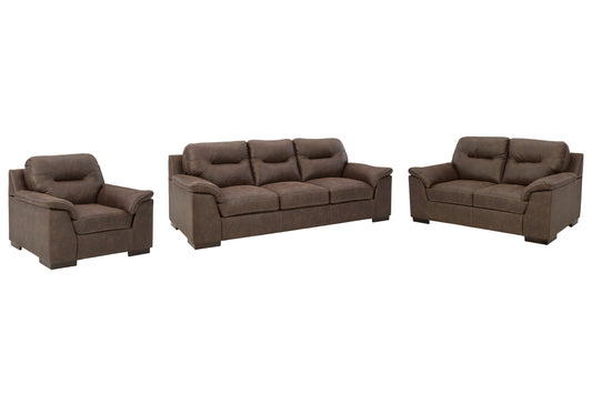 Sofá, loveseat y silla Maderla
