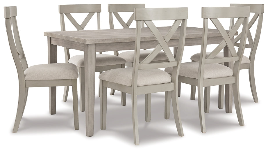 Ashley Express - Mesa de comedor Parellen y 6 sillas