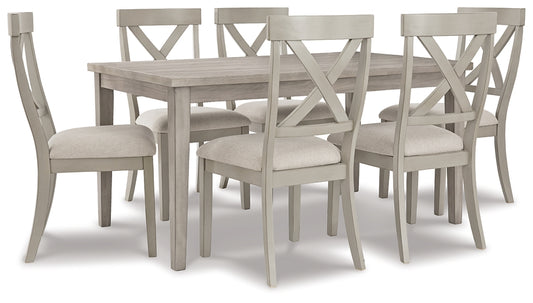 Ashley Express - Mesa de comedor Parellen y 6 sillas