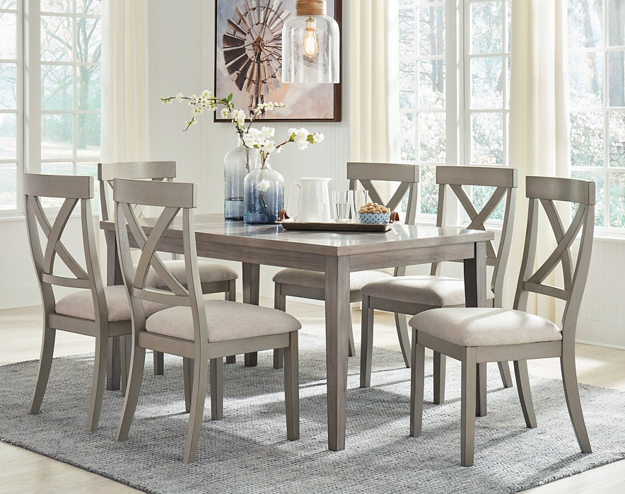 Ashley Express - Mesa de comedor Parellen y 6 sillas