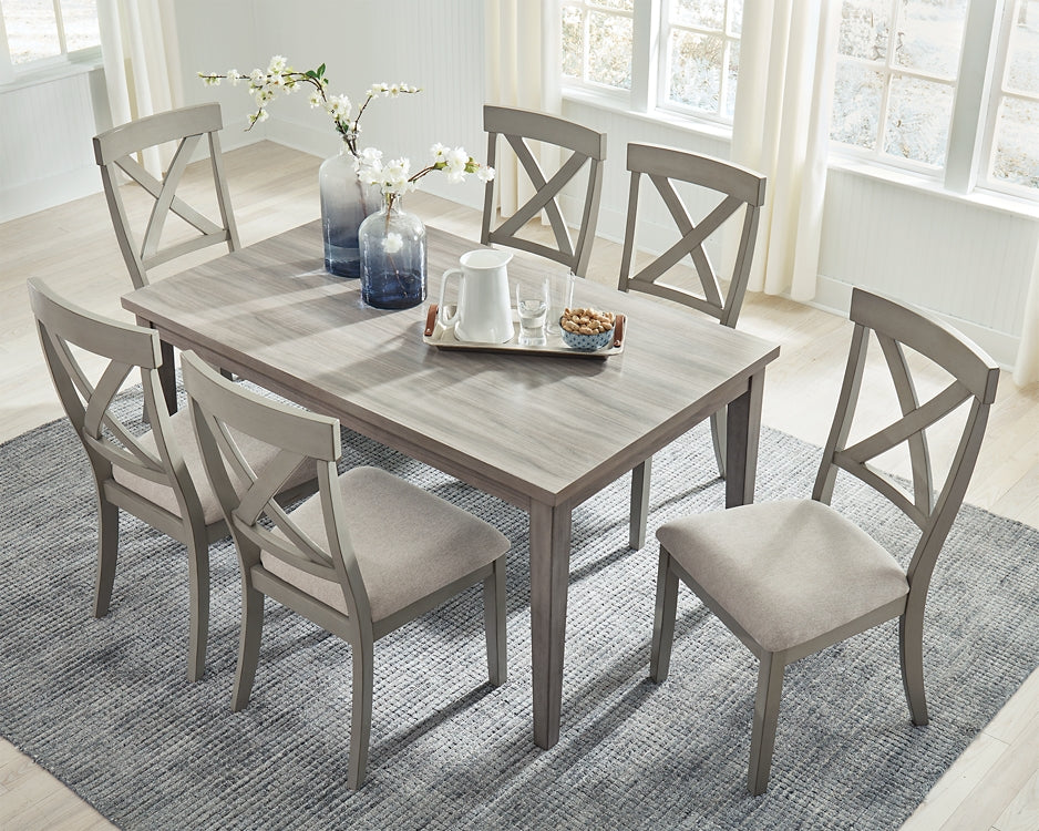 Ashley Express - Mesa de comedor Parellen y 6 sillas