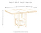 Ashley Express - Mesa de comedor Haddigan de altura de mostrador y 6 taburetes