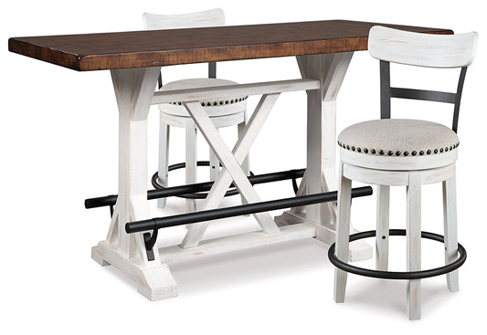 Ashley Express - Mesa de comedor alta Valebeck y dos taburetes