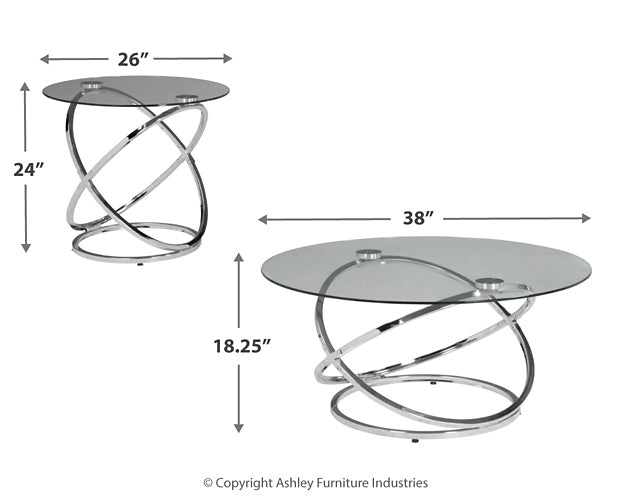 Ashley Express - Juego de mesa auxiliar Hollynyx (3 piezas)