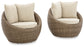 Sillón giratorio Danson con cojín (2 unidades)