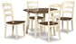 Ashley Express - Mesa de comedor Woodanville y 4 sillas