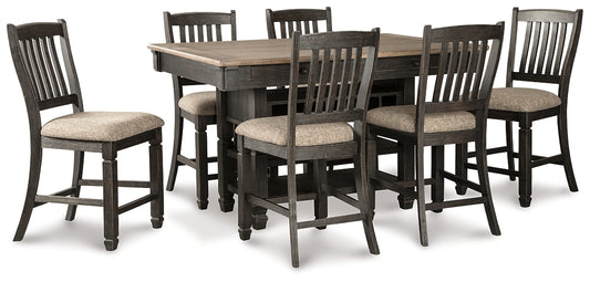 Mesa de comedor de altura de mostrador y 6 taburetes Tyler Creek