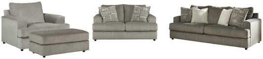 Sofá, loveseat, silla y otomana Soletren